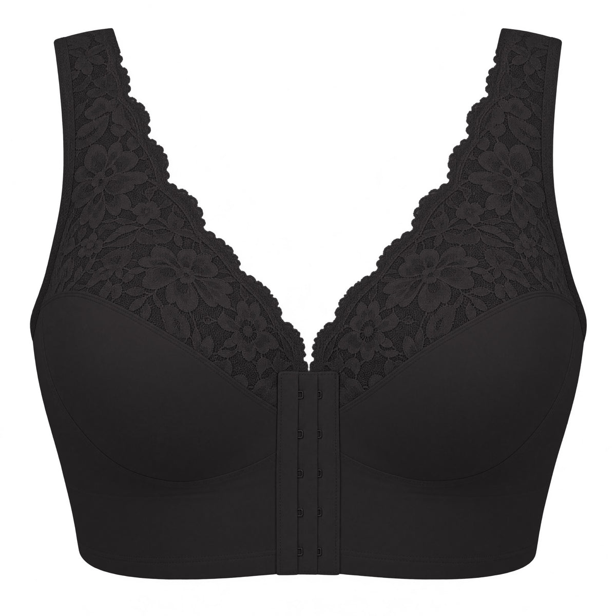 Soutien-gorge dentelle fermeture devant — photo produit (noir)