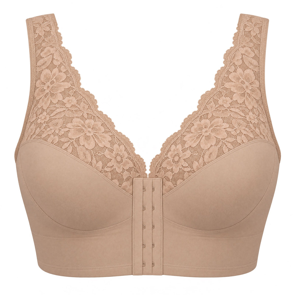 Soutien-gorge dentelle fermeture devant — photo produit (nude)