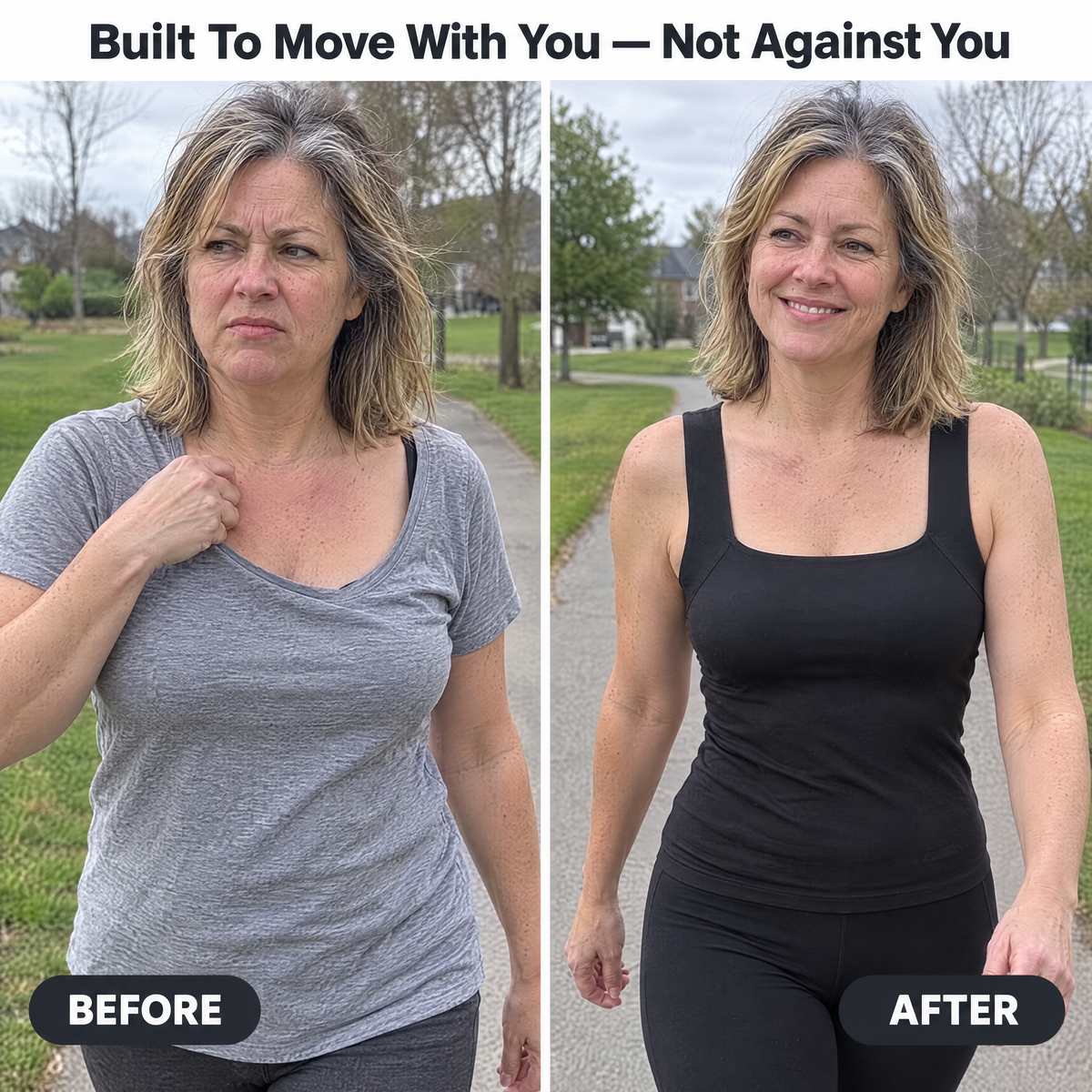 Built to move with you: before and after walking