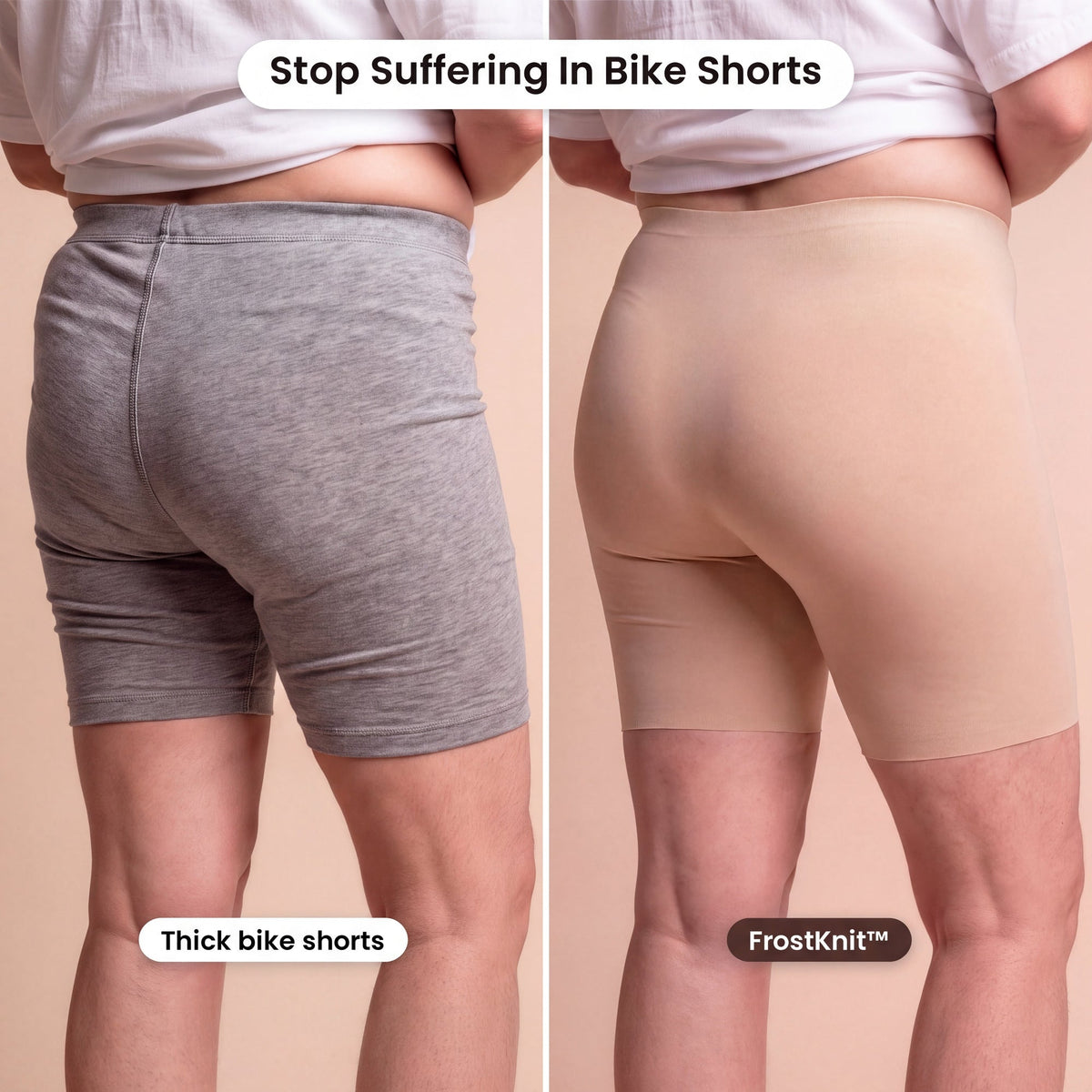 Thick bike shorts vs FrostKnit, no seam