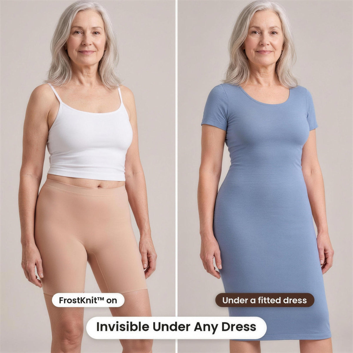 FrostKnit invisible under a fitted dress