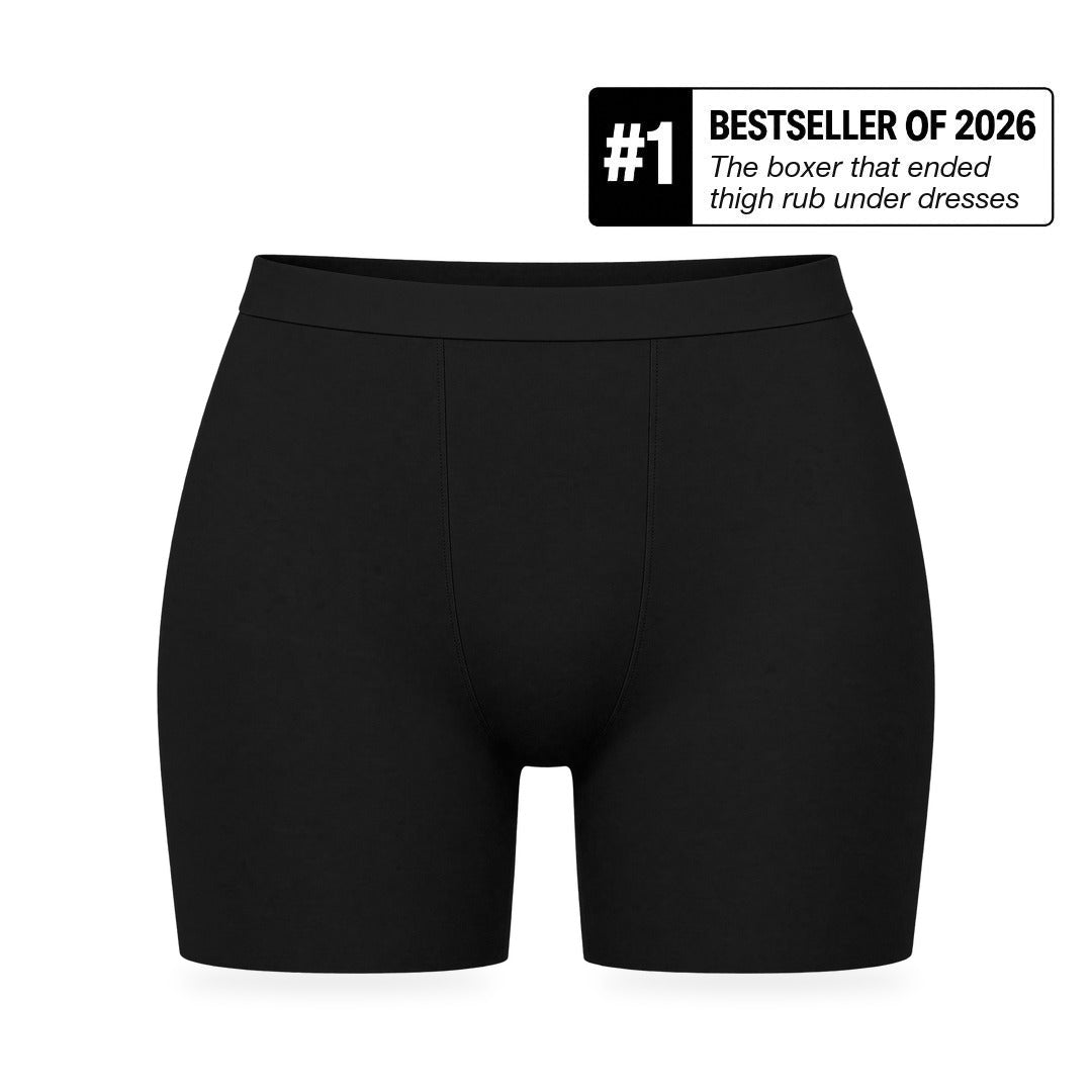 #1 Bestseller of 2026: the Bamboo Anti-Chafe Boxer in Onyx