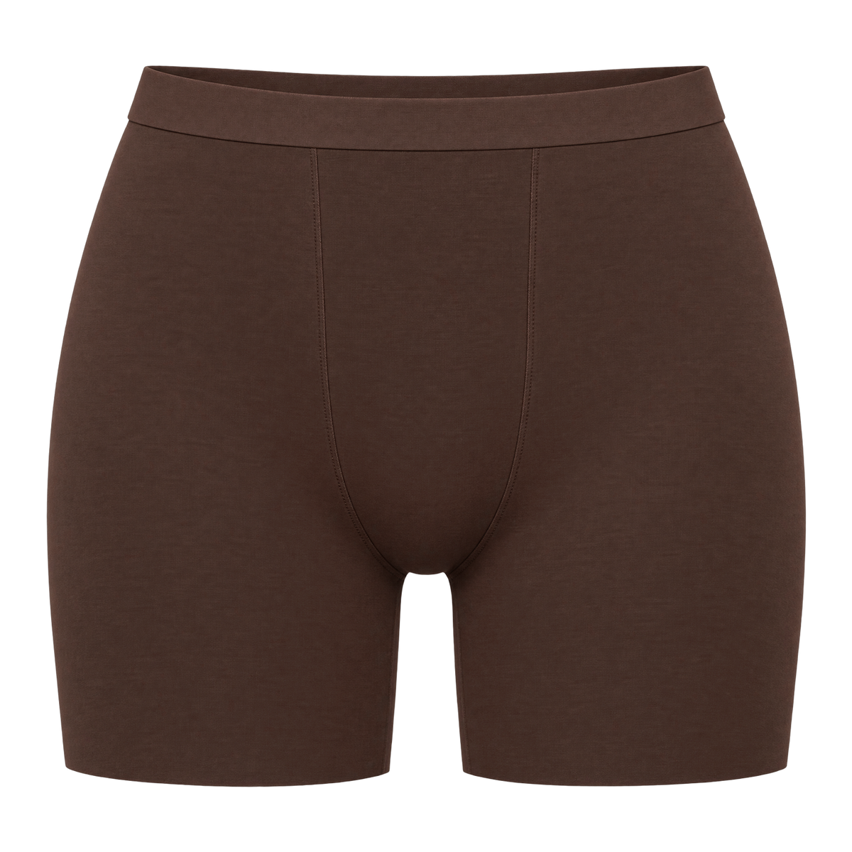The Bamboo Anti-Chafe Boxer in Espresso, front view