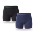 Nuuke 3-in-1 Bamboo Boxer Shorts 2-Pack in black + navy