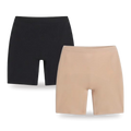 FrostKnit Invisible Shorts 2-Pack in black + nude