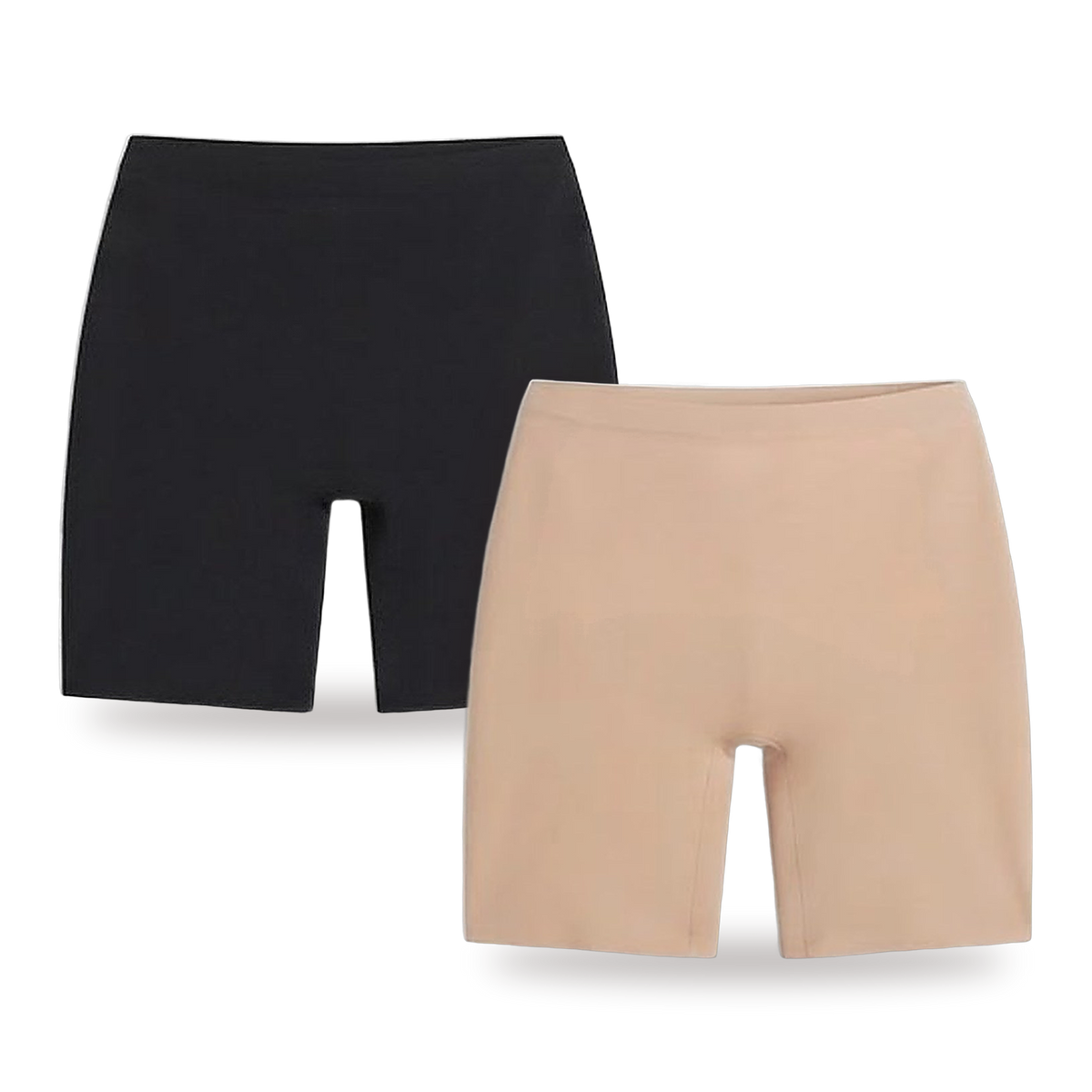 FrostKnit Invisible Shorts 2-Pack in black + nude
